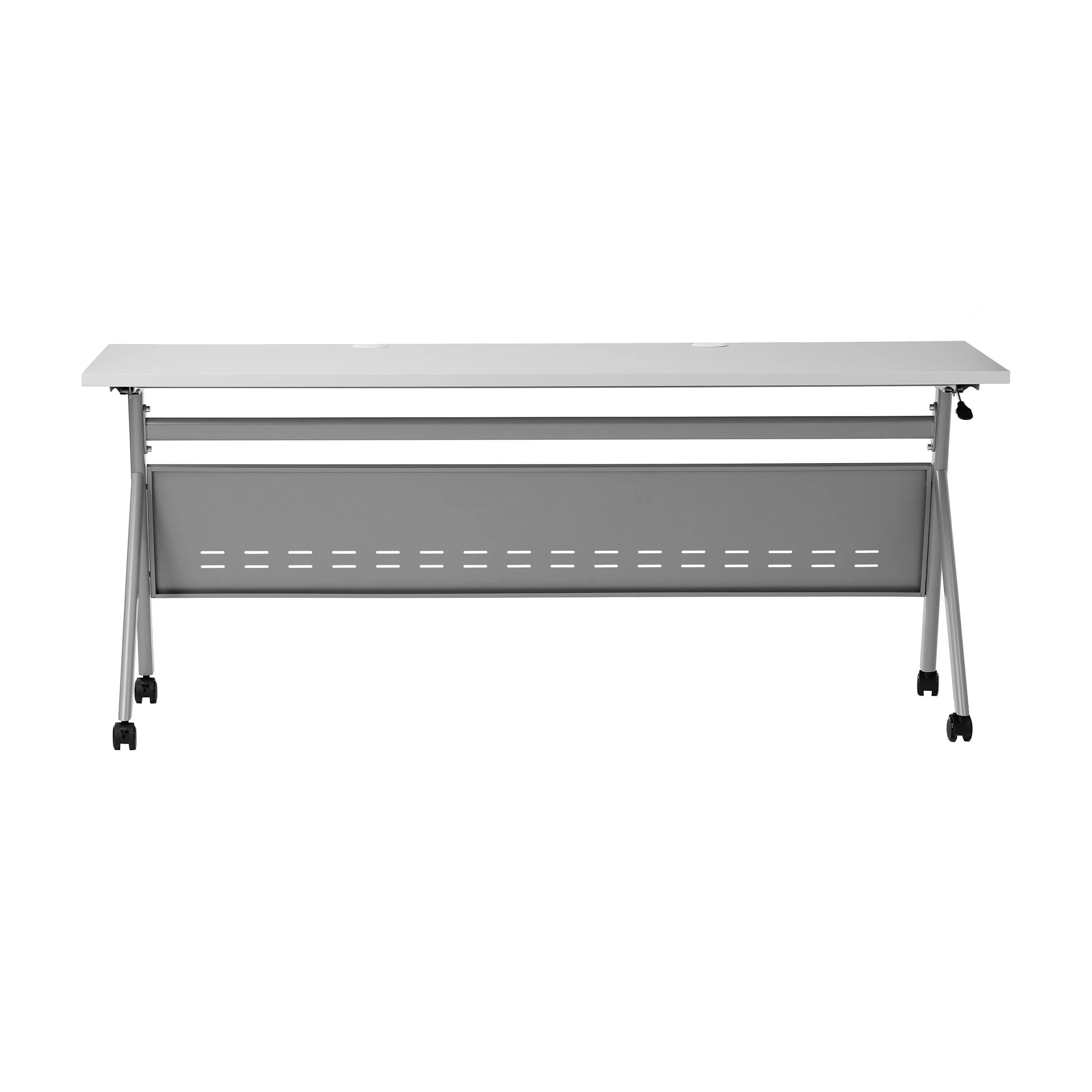 Davis Commercial Grade Heavy-Duty Nesting Flip Training Table with Y-Legs, Modesty Panel, Tabletop, and Frame