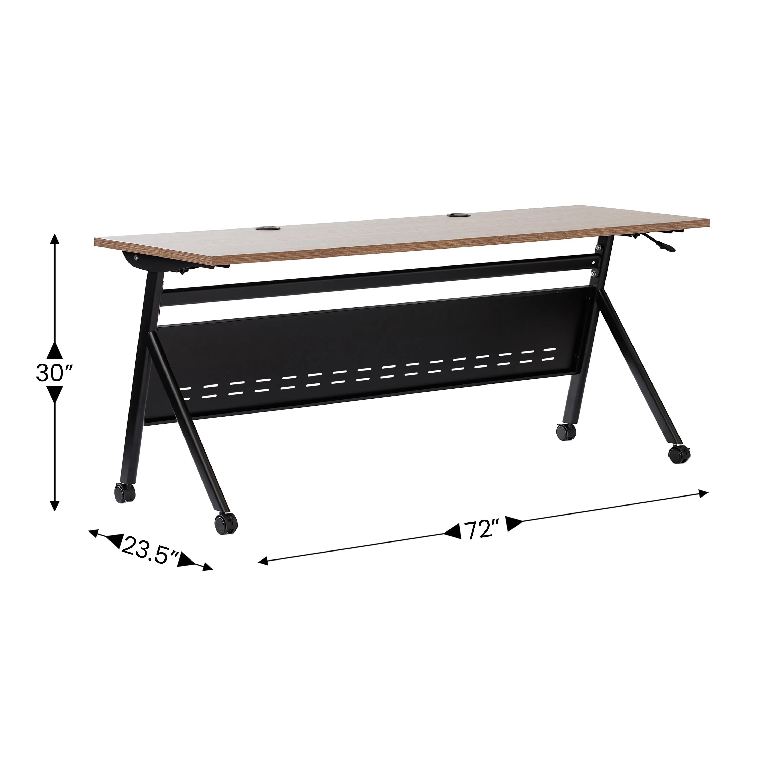 Davis Commercial Grade Heavy-Duty Nesting Flip Training Table with Y-Legs, Modesty Panel, Tabletop, and Frame