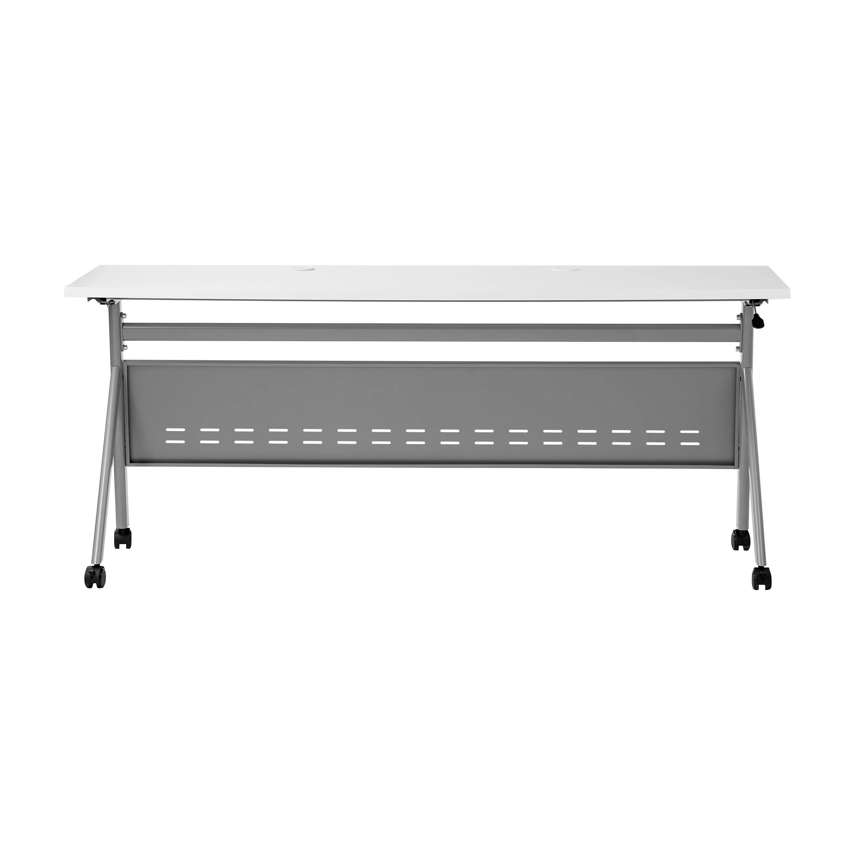 Davis Commercial Grade Heavy-Duty Nesting Flip Training Table with Y-Legs, Modesty Panel, Tabletop, and Frame