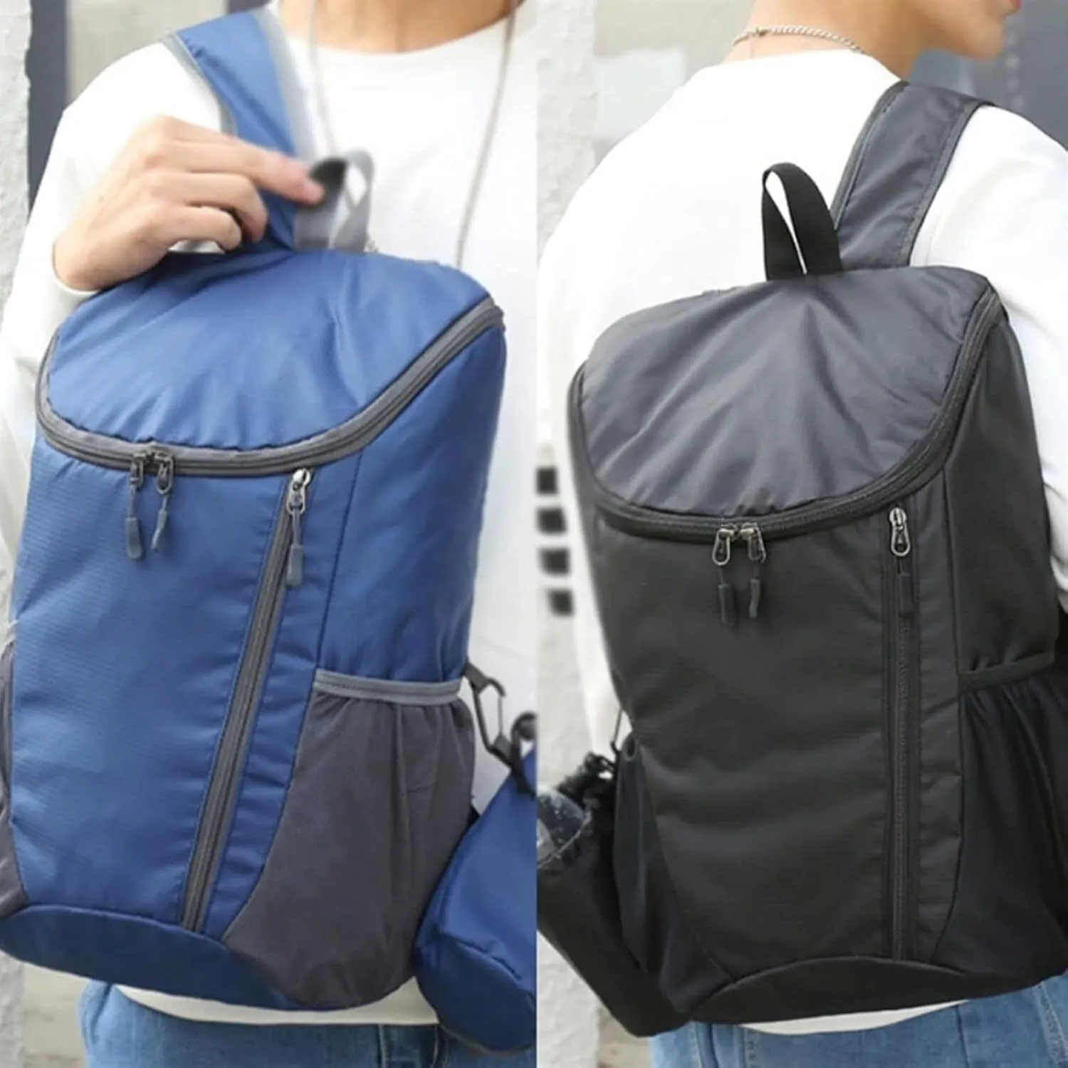 Daypack Climbing Touring Camping Backpack Ultralight Backpack With Bottle Holder Folding Travel Outdoor Sport Travel(E)