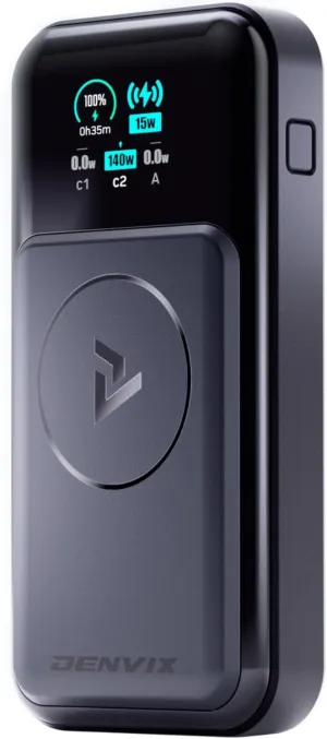 DENVIX PowerX Power Bank, 250W 4-in-1 25,000mAh Laptop Portable Charger (91.25Wh) with Magnetic Wireless Charging for iPhone, Samsung, MacBook, DJI, AirPods and More