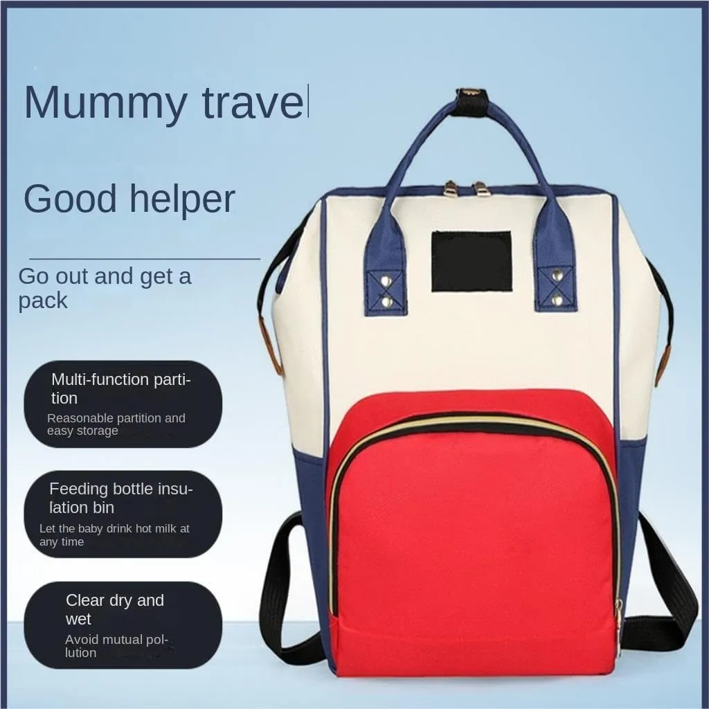 Diaper Bag Mummy bag thermal insulation fashionable lightweight travel backpack storage backpack Daiper Bag(B)
