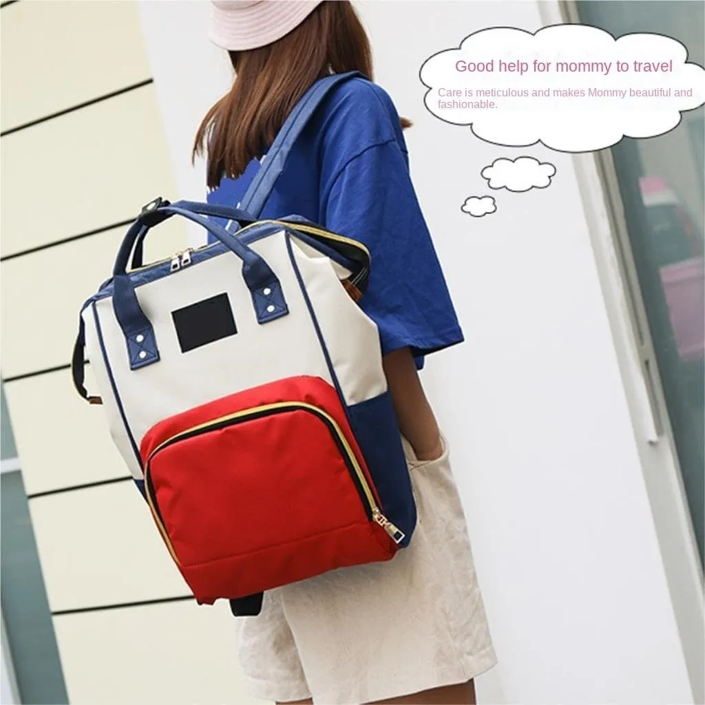 Diaper Bag Mummy bag thermal insulation fashionable lightweight travel backpack storage backpack Daiper Bag(B)