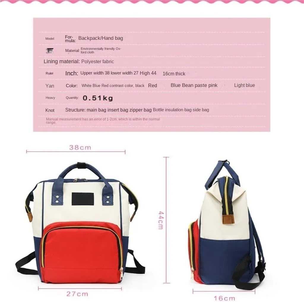 Diaper Bag Mummy bag thermal insulation fashionable lightweight travel backpack storage backpack Daiper Bag(B)