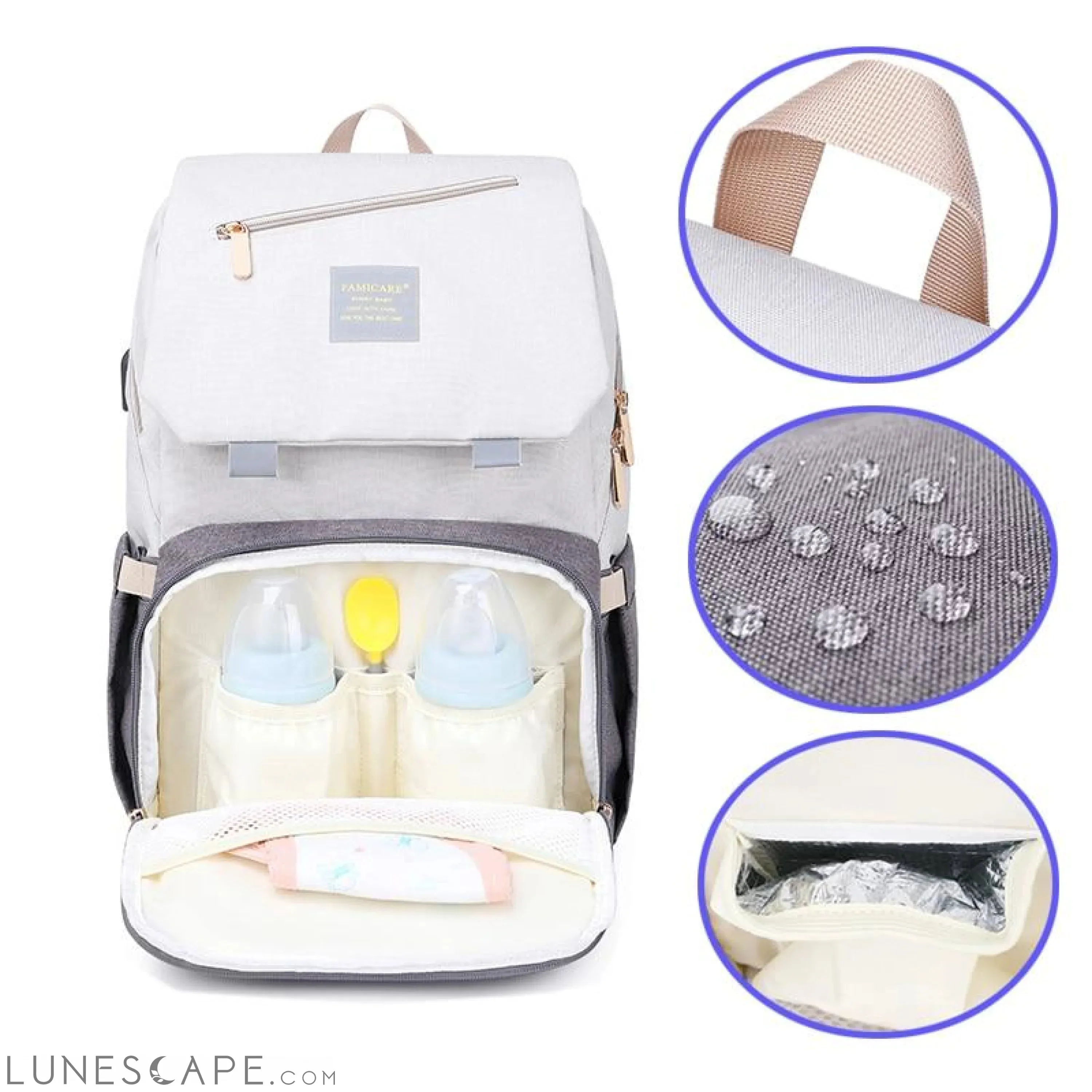 Diaper Bag Mummy Daddy Backpack Baby Stroller Waterproof Oxford
