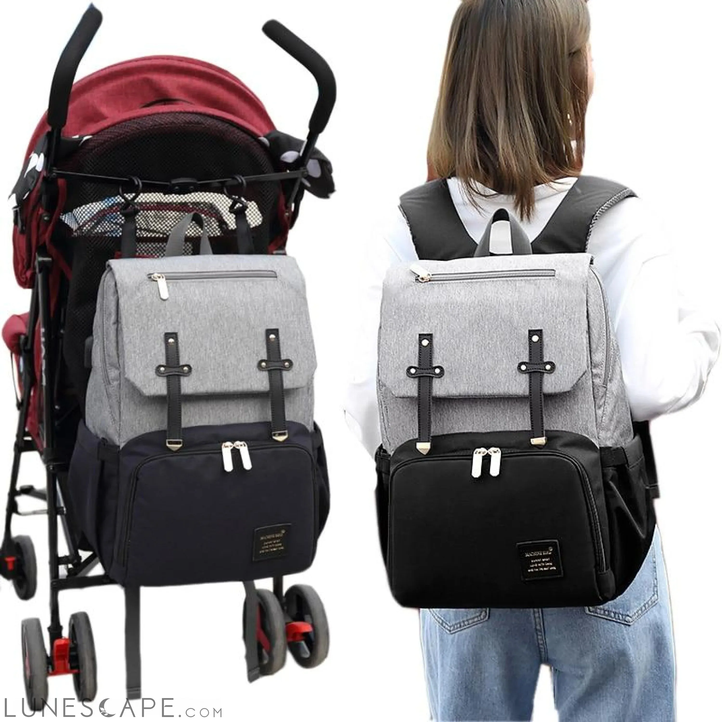 Diaper Bag Mummy Daddy Backpack Baby Stroller Waterproof Oxford