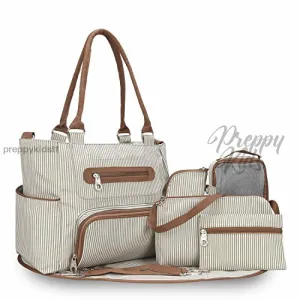Diaper Mummy baby bag 7 pieces :  LITTLE STORY Brand . Nappy tote bag large capacity for baby mom dad Travel Bag with Stroller Straps