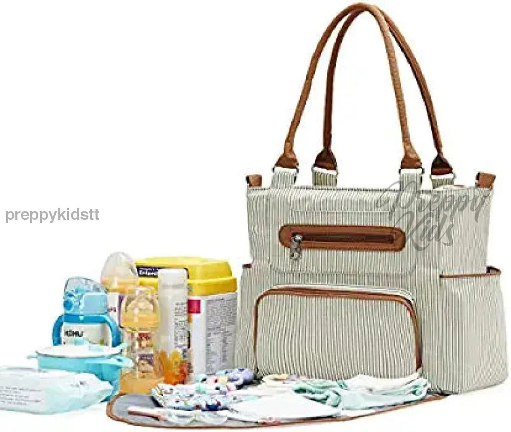Diaper Mummy baby bag 7 pieces :  LITTLE STORY Brand . Nappy tote bag large capacity for baby mom dad Travel Bag with Stroller Straps