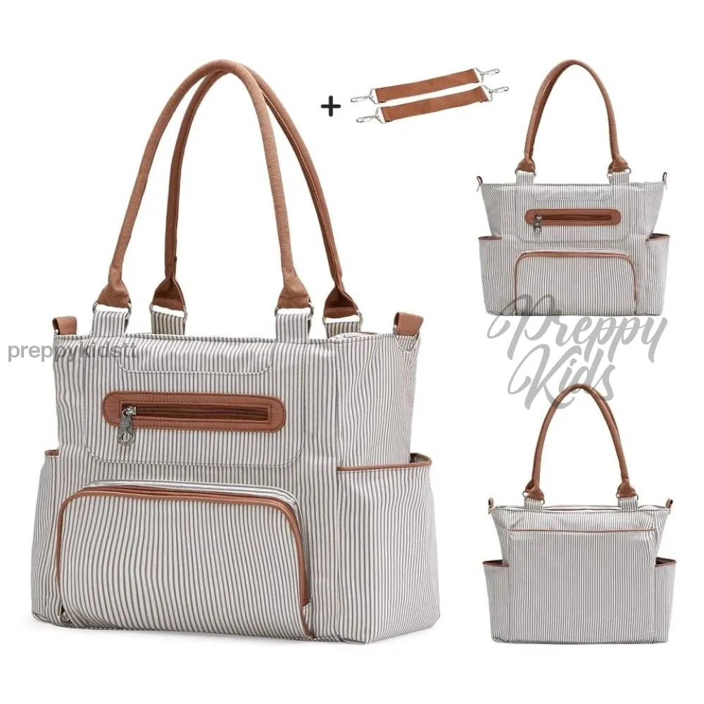 Diaper Mummy baby bag 7 pieces :  LITTLE STORY Brand . Nappy tote bag large capacity for baby mom dad Travel Bag with Stroller Straps