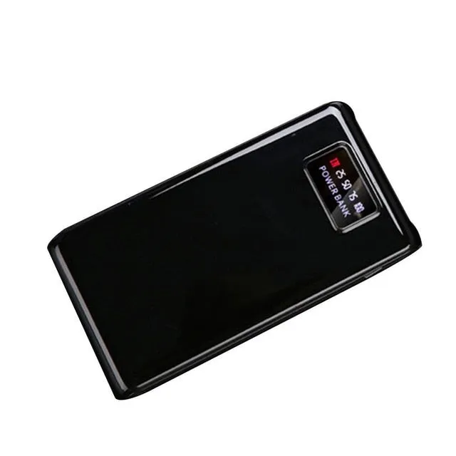 DIY 18650 Power Bank Box Plastic Shell Case Type C Micro Double USB Port Display Powerbank Box Powerbank  no Battery Holder