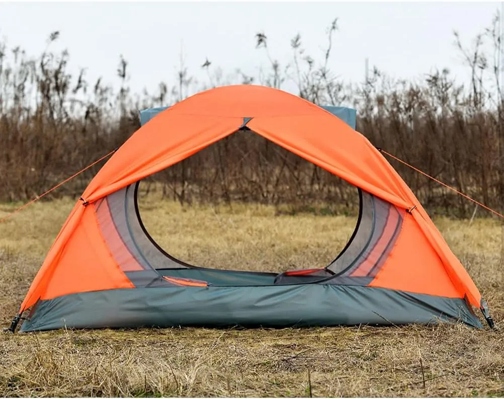 Dome Tent Festival Family Camping Tent for 2 People with Double Zipped Door and Carry Bag Double Layer Dome Tent for Outdoor Hiking Camping Beach Garden