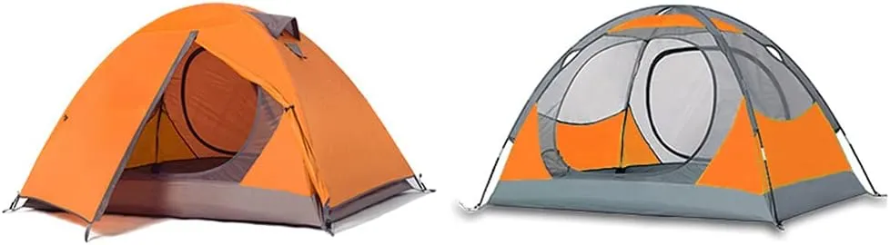 Dome Tent Festival Family Camping Tent for 2 People with Double Zipped Door and Carry Bag Double Layer Dome Tent for Outdoor Hiking Camping Beach Garden