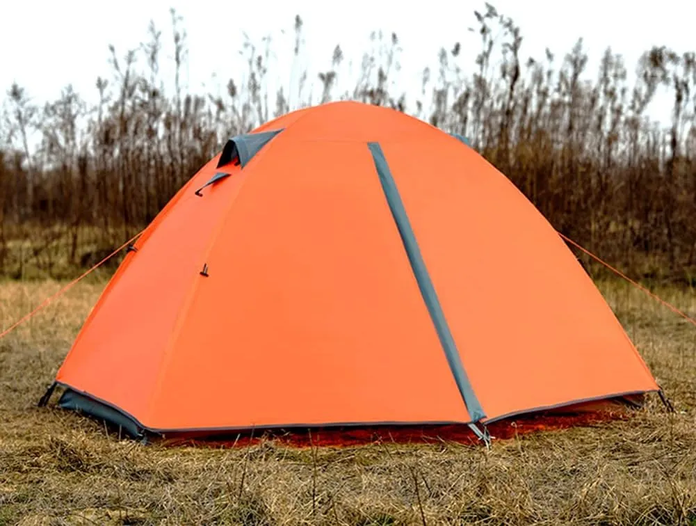 Dome Tent Festival Family Camping Tent for 2 People with Double Zipped Door and Carry Bag Double Layer Dome Tent for Outdoor Hiking Camping Beach Garden