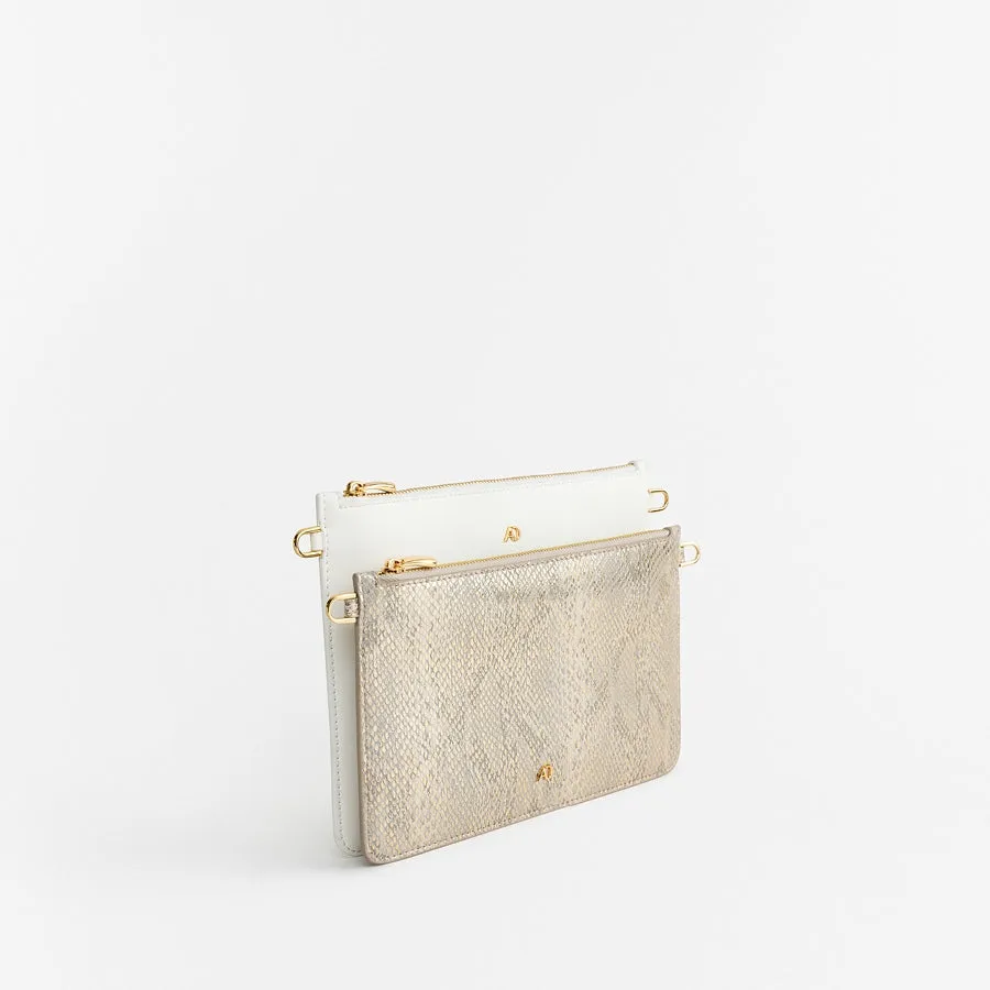 Double Bag Mini - Snake Gold