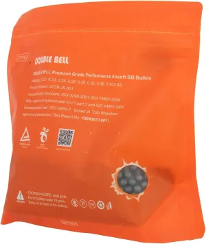 Double Bell 6mm Airsoft BBS - 0.36g - Black Airsoft BBs-2500 Rounds