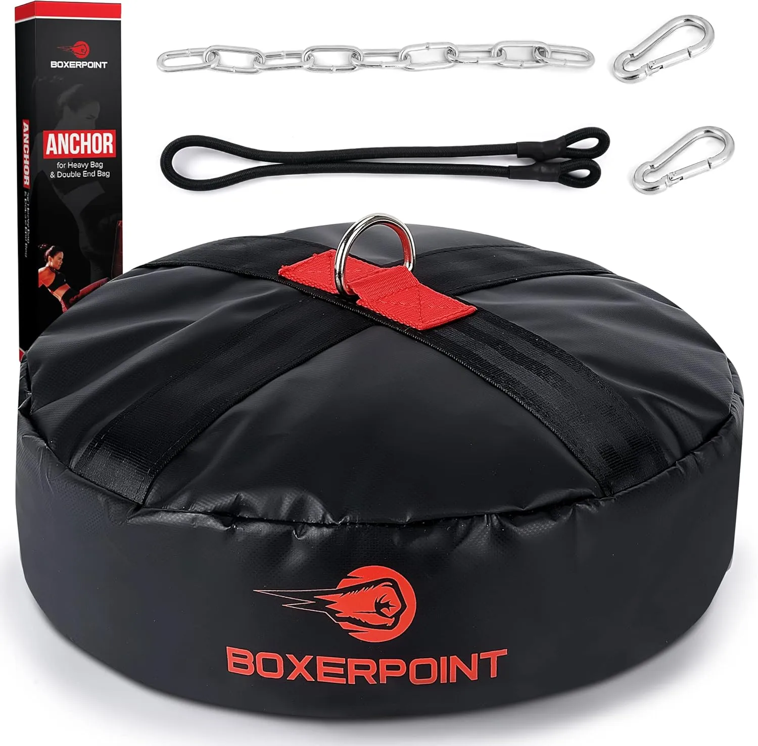 Double End Bag Anchor - Skidproof Heavy-Duty Floor Anchor for Boxing Bags - PVC Double Punching Bag Stand Weight, Gym Equipment Boxing Accessories