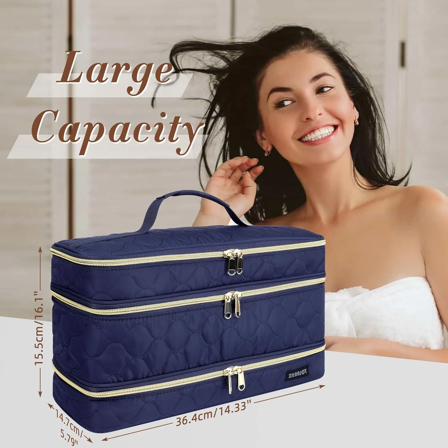 Double Layer Storage Case For Shark Flexstyle, Travel Carrying Case For Shark 430/440 Flexstyle, Organizer Bag For Shark Flexstyle/Dyson Airwrap Styler Attachments