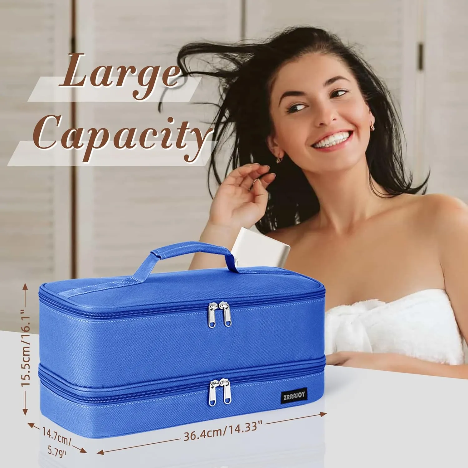 Double Layer Storage Case For Shark Flexstyle, Travel Carrying Case For Shark 430/440 Flexstyle, Organizer Bag For Shark Flexstyle/Dyson Airwrap Styler Attachments