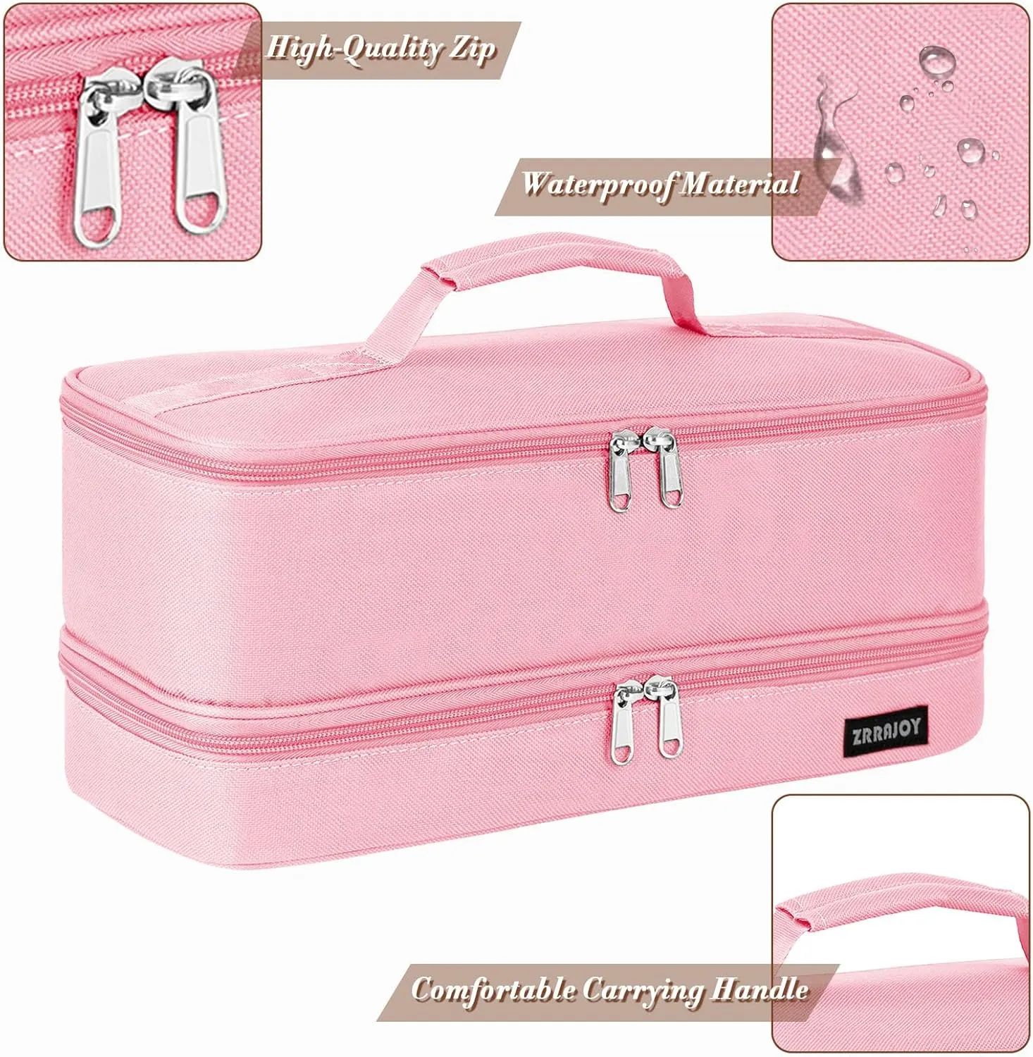 Double Layer Storage Case For Shark Flexstyle, Travel Carrying Case For Shark 430/440 Flexstyle, Organizer Bag For Shark Flexstyle/Dyson Airwrap Styler Attachments