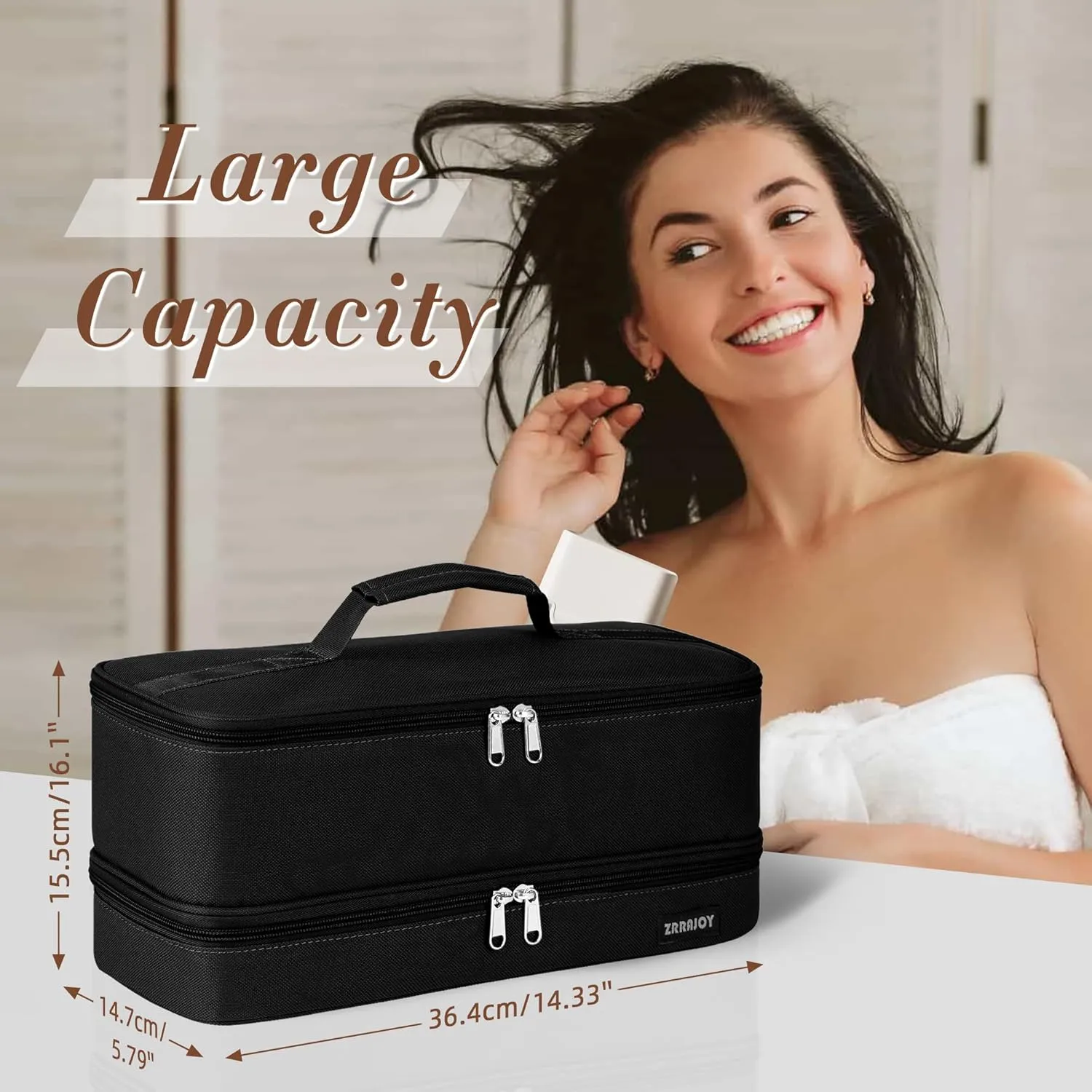 Double Layer Storage Case For Shark Flexstyle, Travel Carrying Case For Shark 430/440 Flexstyle, Organizer Bag For Shark Flexstyle/Dyson Airwrap Styler Attachments