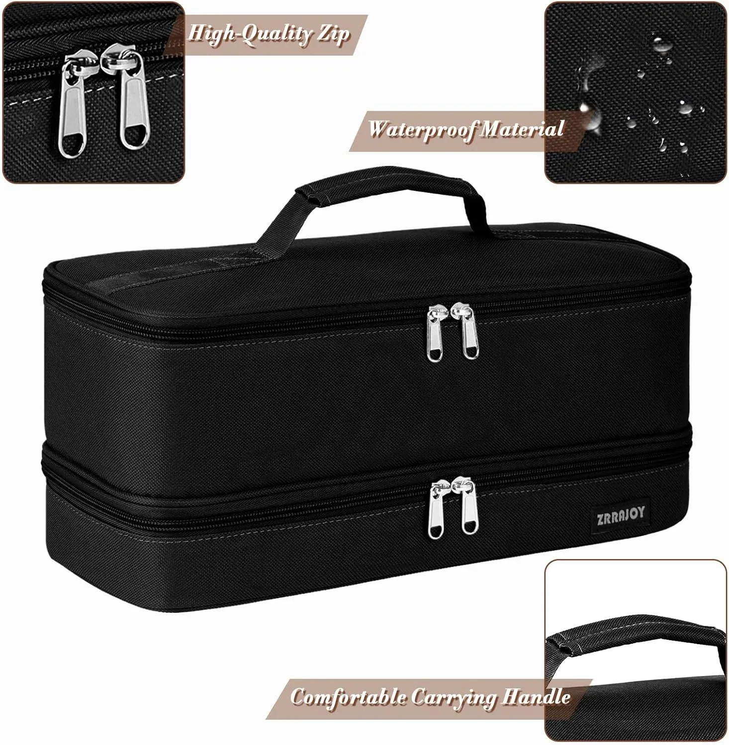 Double Layer Storage Case For Shark Flexstyle, Travel Carrying Case For Shark 430/440 Flexstyle, Organizer Bag For Shark Flexstyle/Dyson Airwrap Styler Attachments