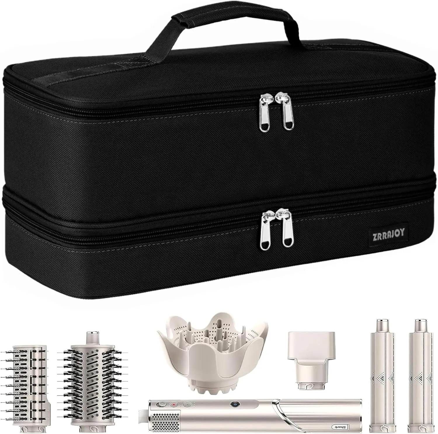 Double Layer Storage Case For Shark Flexstyle, Travel Carrying Case For Shark 430/440 Flexstyle, Organizer Bag For Shark Flexstyle/Dyson Airwrap Styler Attachments