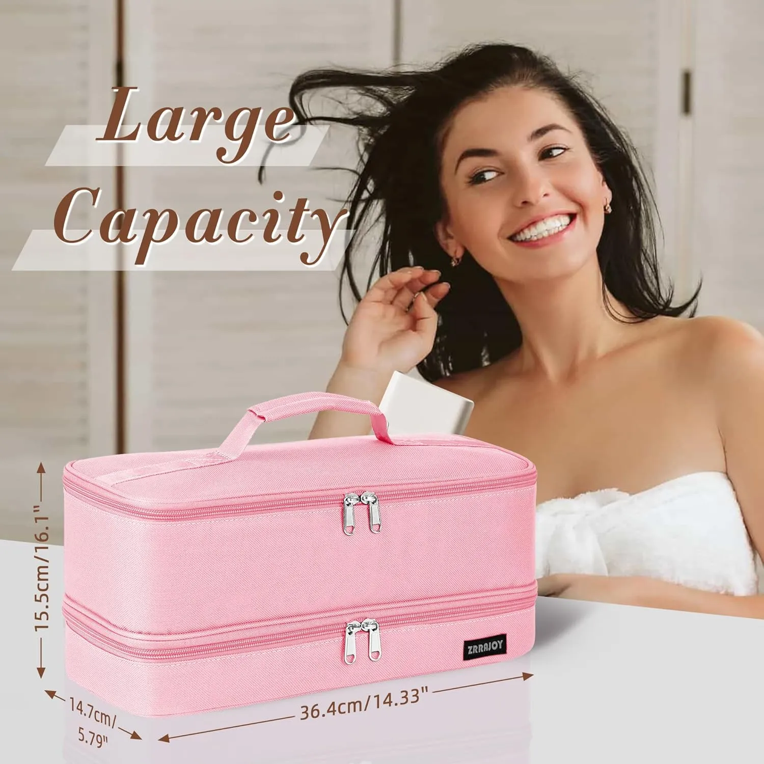Double Layer Storage Case For Shark Flexstyle, Travel Carrying Case For Shark 430/440 Flexstyle, Organizer Bag For Shark Flexstyle/Dyson Airwrap Styler Attachments