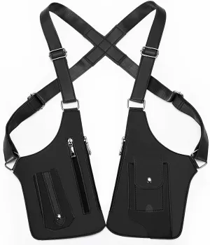 Double Shoulder Armpit Bag, Anti-Theft Hidden Underarm Strap Wallet Pocket Holster Phone Leisure Double Shoulder Pouch