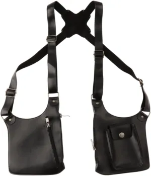 Double Shoulder Armpit Bag Underarm Strap Bag for Outdoor Medieval Men Steampunk