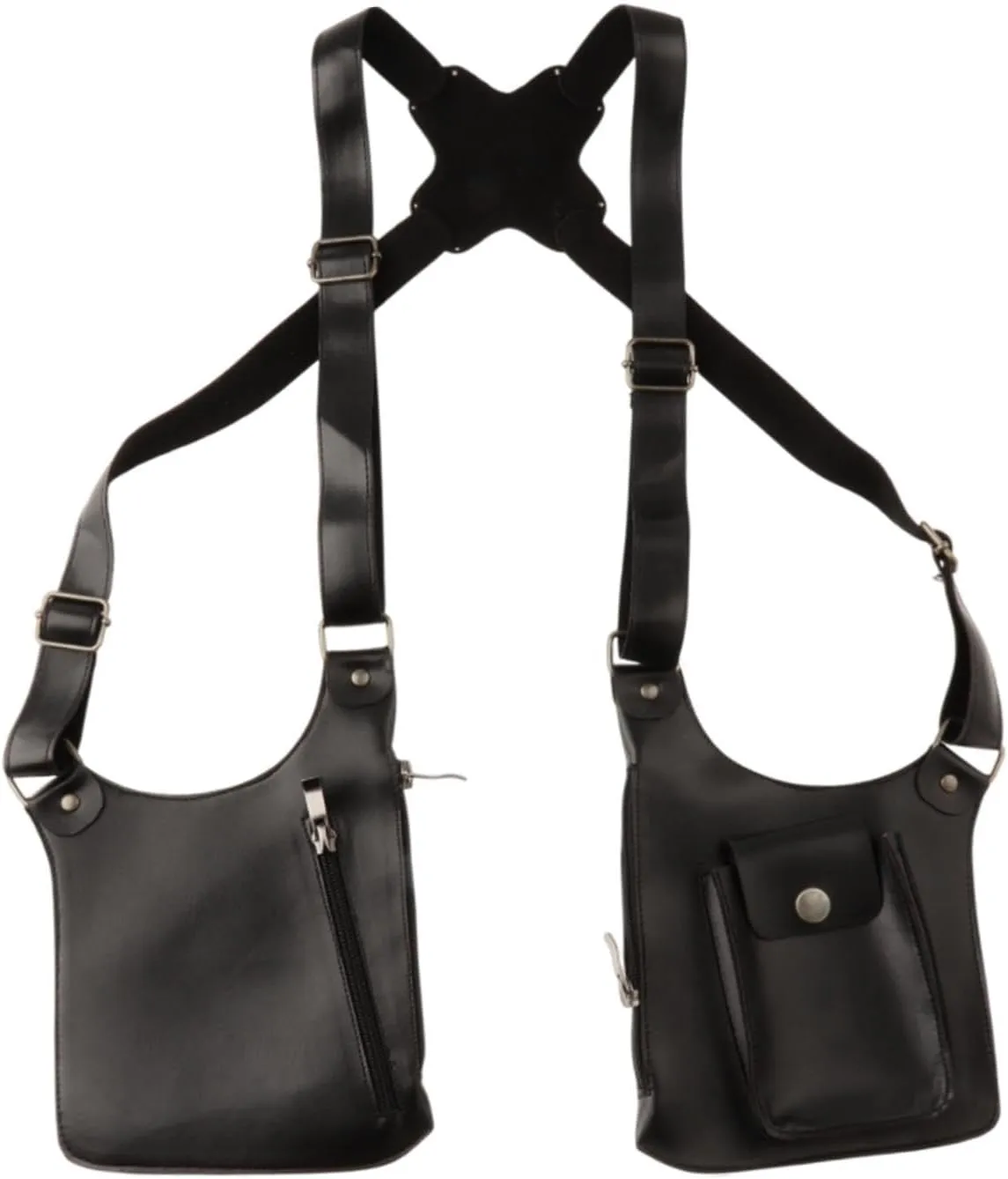 Double Shoulder Armpit Bag Underarm Strap Bag for Outdoor Medieval Men Steampunk