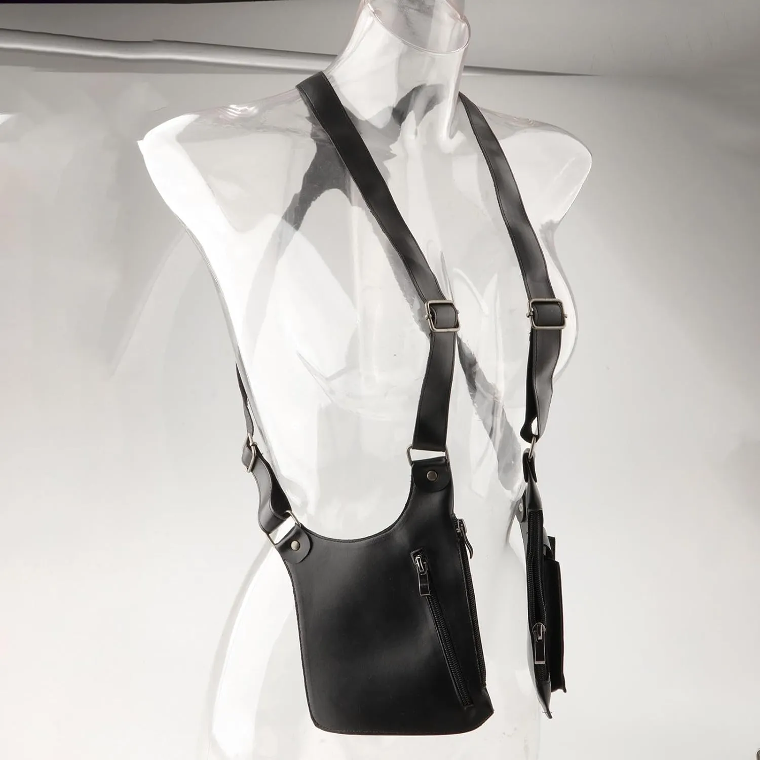 Double Shoulder Armpit Bag Underarm Strap Bag for Outdoor Medieval Men Steampunk