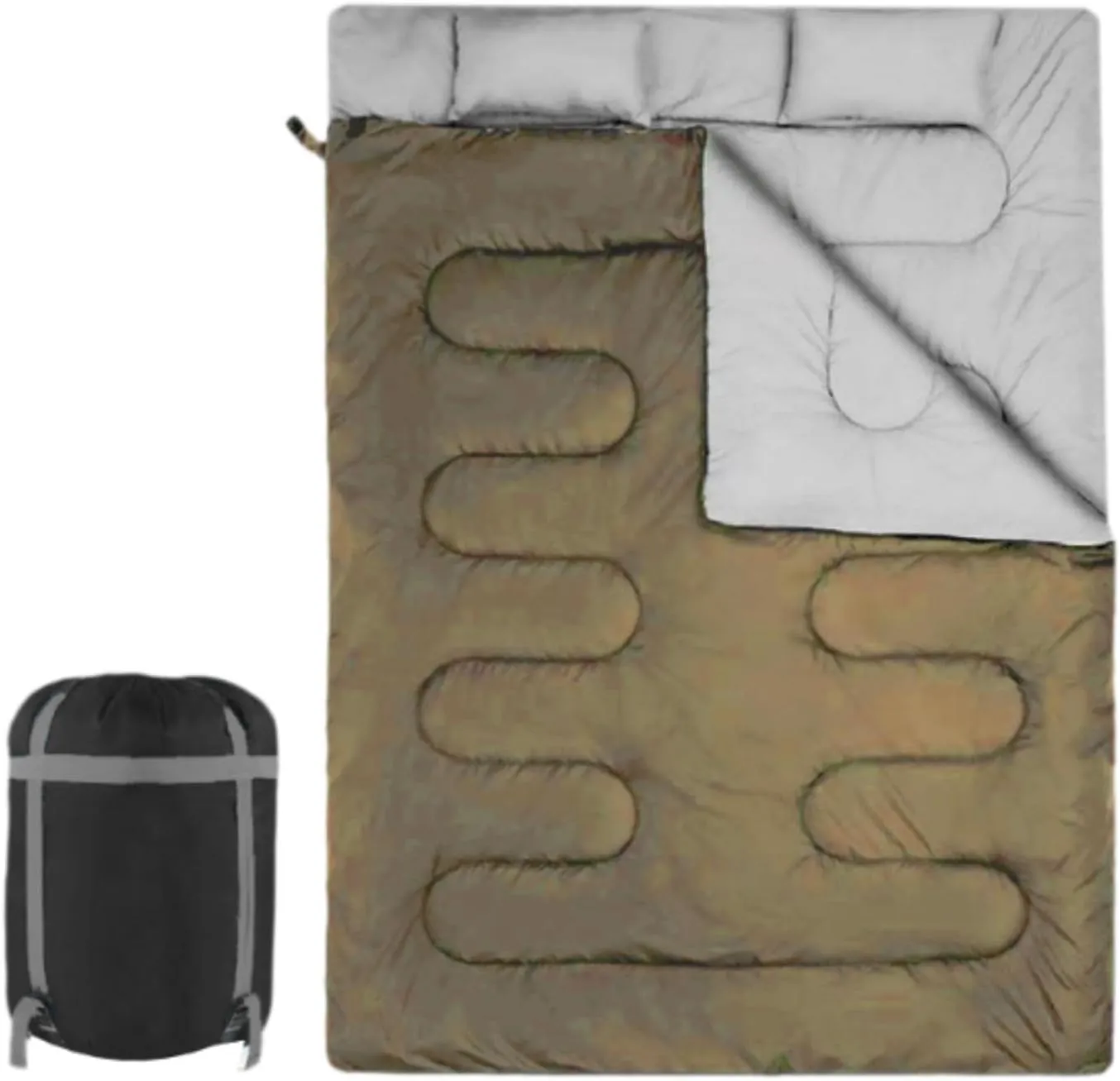 Double Sleeping Bag Equipment 2 Person Breathable Supplies Portable Backpacking Quilt Camping Sleep Bag for Outdoor Hiking