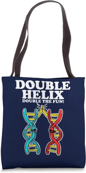Double the Fun Double Helix DNA Tote Bag