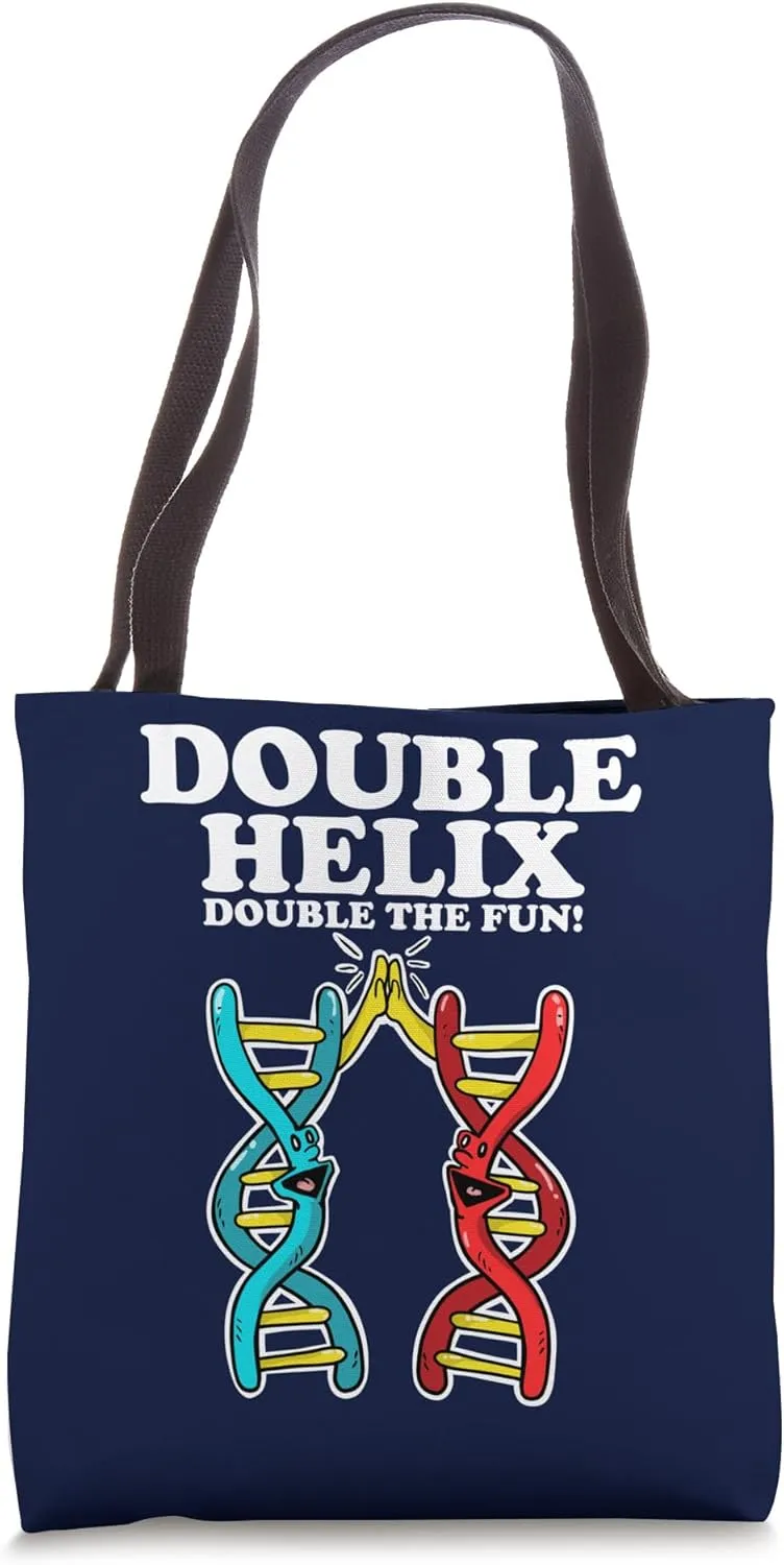 Double the Fun Double Helix DNA Tote Bag