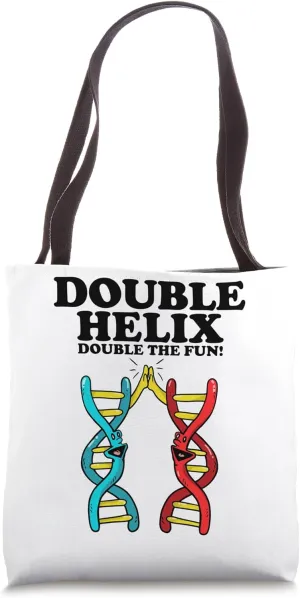 Double the Fun Double Helix DNA Tote Bag
