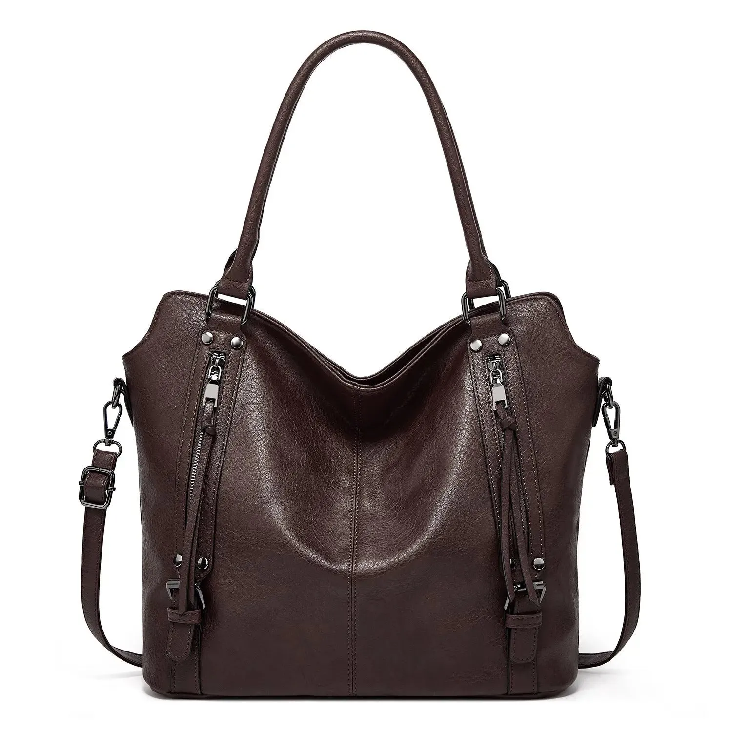 DOUBLE ZIPPER SATCHEL