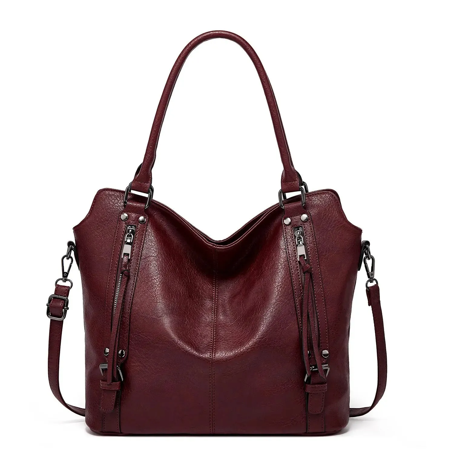 DOUBLE ZIPPER SATCHEL