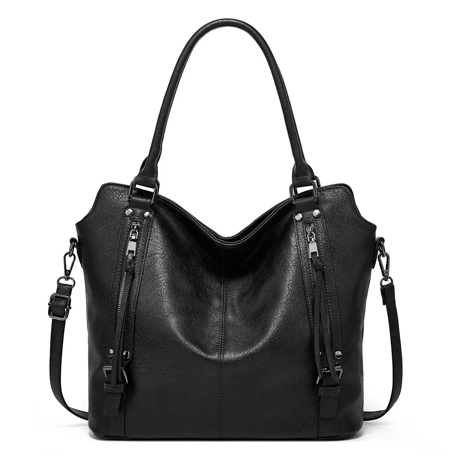 DOUBLE ZIPPER SATCHEL