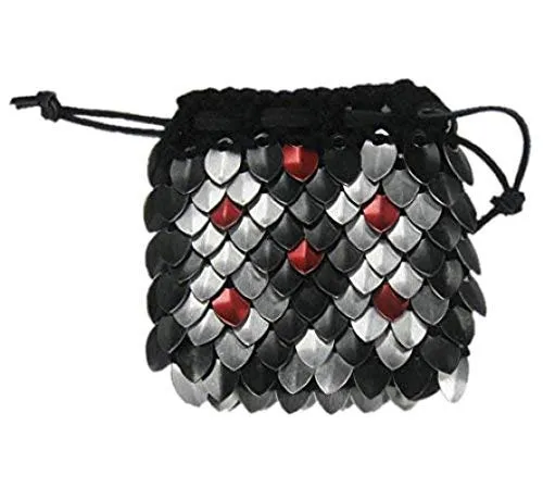 Dragonhide Dice Bag Size Medium Knitted Scale Armor - Reptile