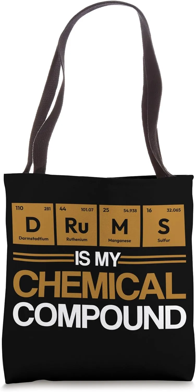 Drums Chemical Compound Element Chemistry Periodic Table Tote Bag