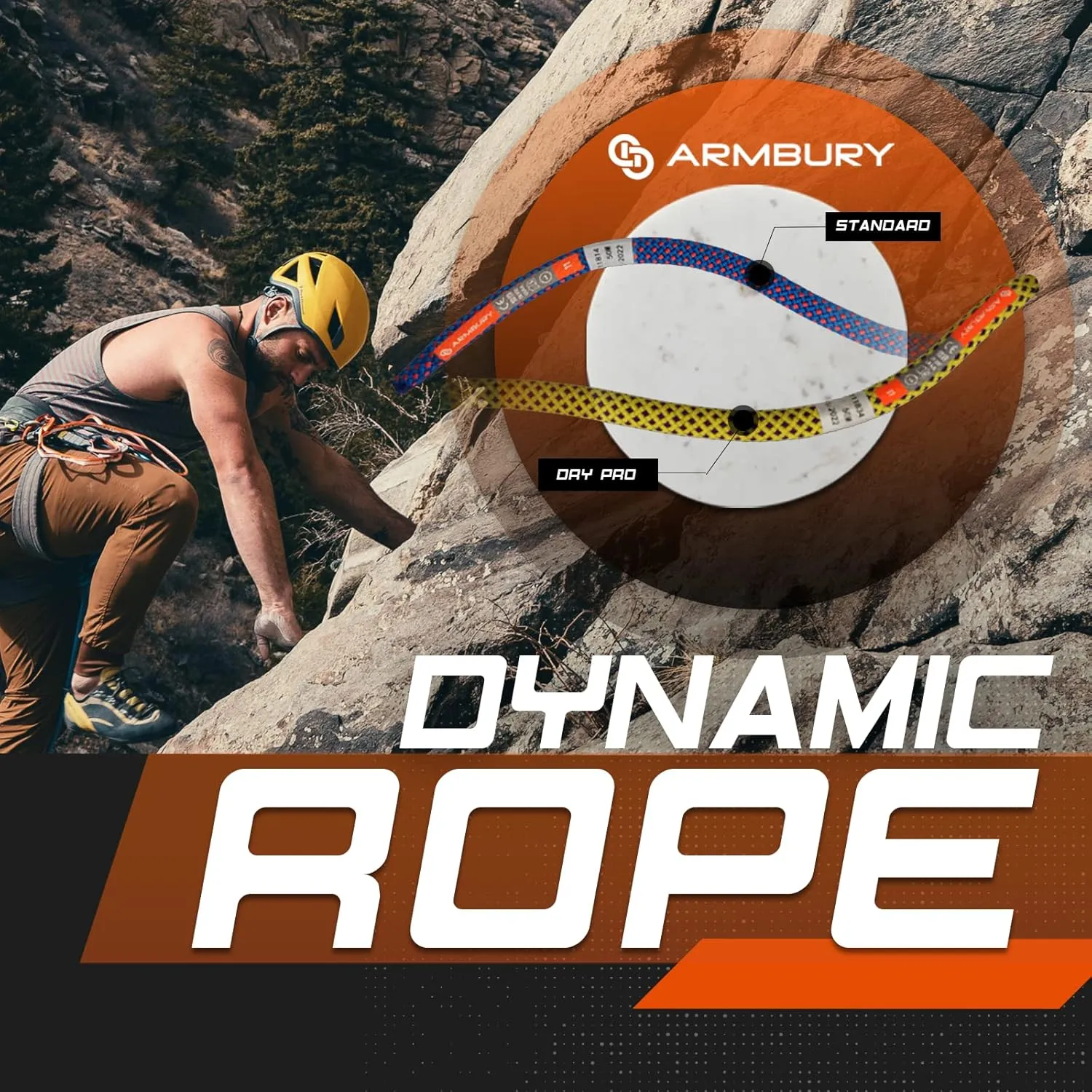Dynamic Giant Rope - Thick & Heavy Single Climbing Safety Rope Ideal for Indoor & Outdoor Climbing Emergency and Training Use (11.1MM x 60M, Green, Standard)
