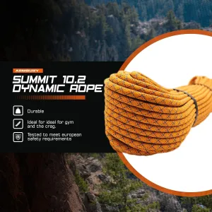 Dynamic Summit Climbing Rope - High Strength Single Climbing Safety Rope Ideal for Indoor Use Climbing Gyms and Crags