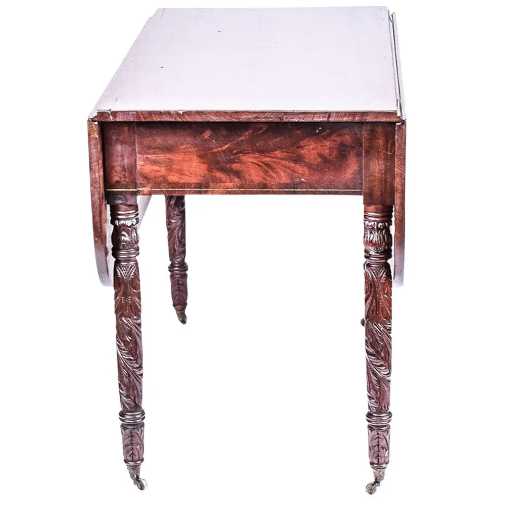 Early 19th Century Carved Pembroke Table