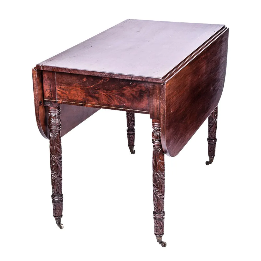 Early 19th Century Carved Pembroke Table