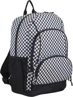 Eastsport Laptop Backpack, Multipurpose Casual Daypack, Triple Compartments Bookbag for College, Hiking, Work, 18 Inches, Black & White