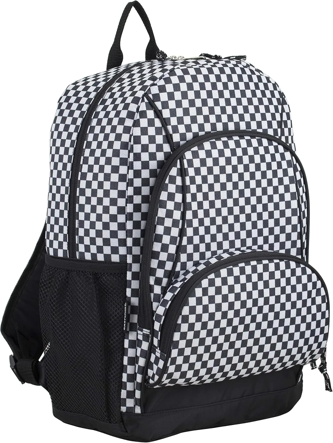 Eastsport Laptop Backpack, Multipurpose Casual Daypack, Triple Compartments Bookbag for College, Hiking, Work, 18 Inches, Black & White