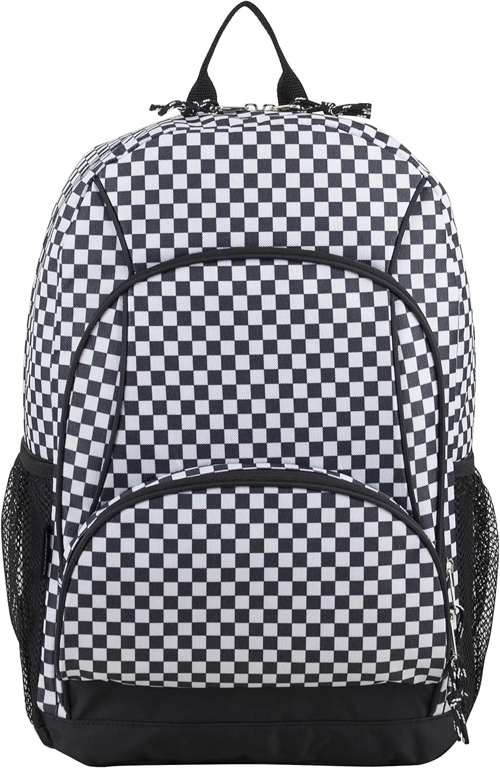 Eastsport Laptop Backpack, Multipurpose Casual Daypack, Triple Compartments Bookbag for College, Hiking, Work, 18 Inches, Black & White