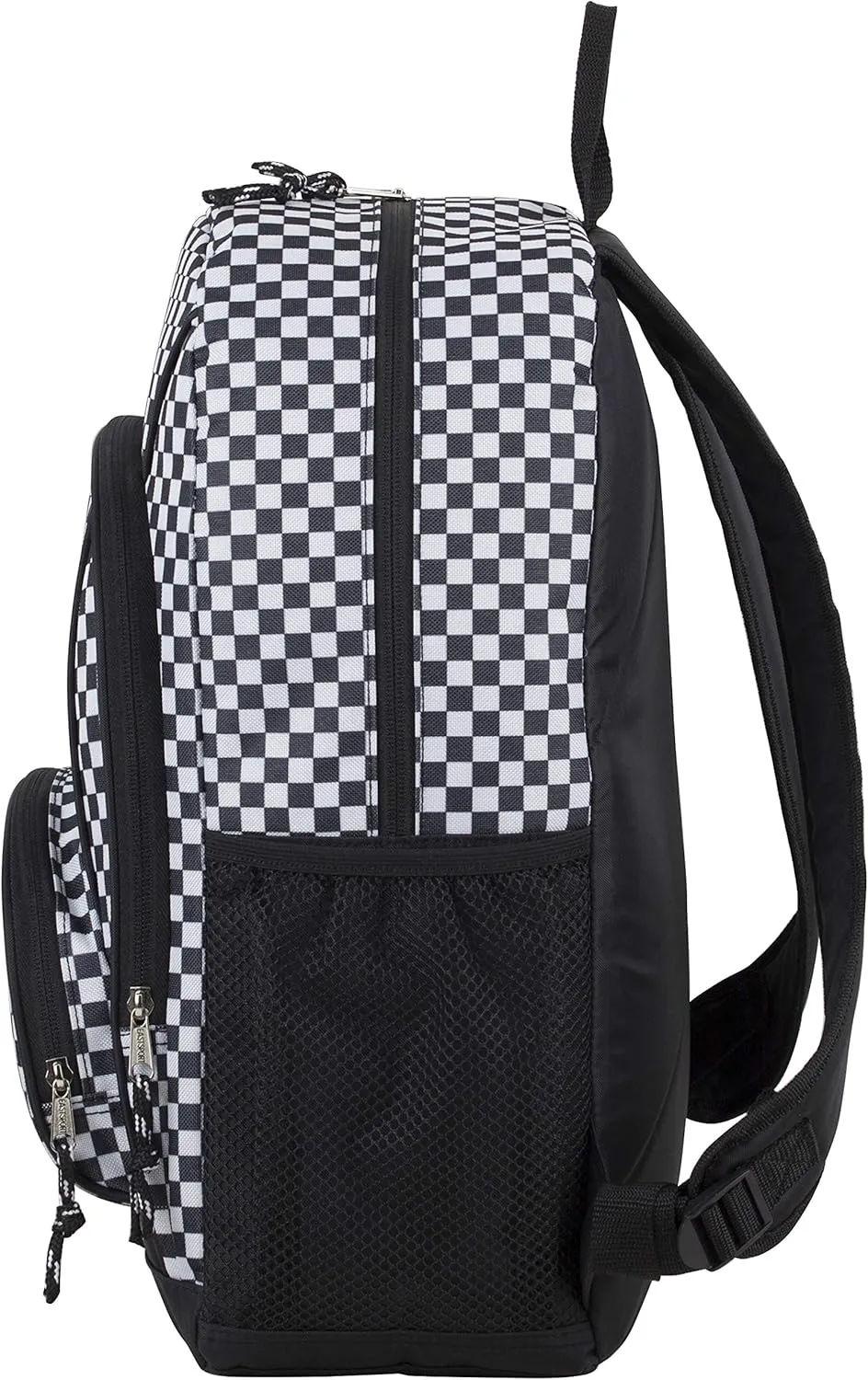 Eastsport Laptop Backpack, Multipurpose Casual Daypack, Triple Compartments Bookbag for College, Hiking, Work, 18 Inches, Black & White