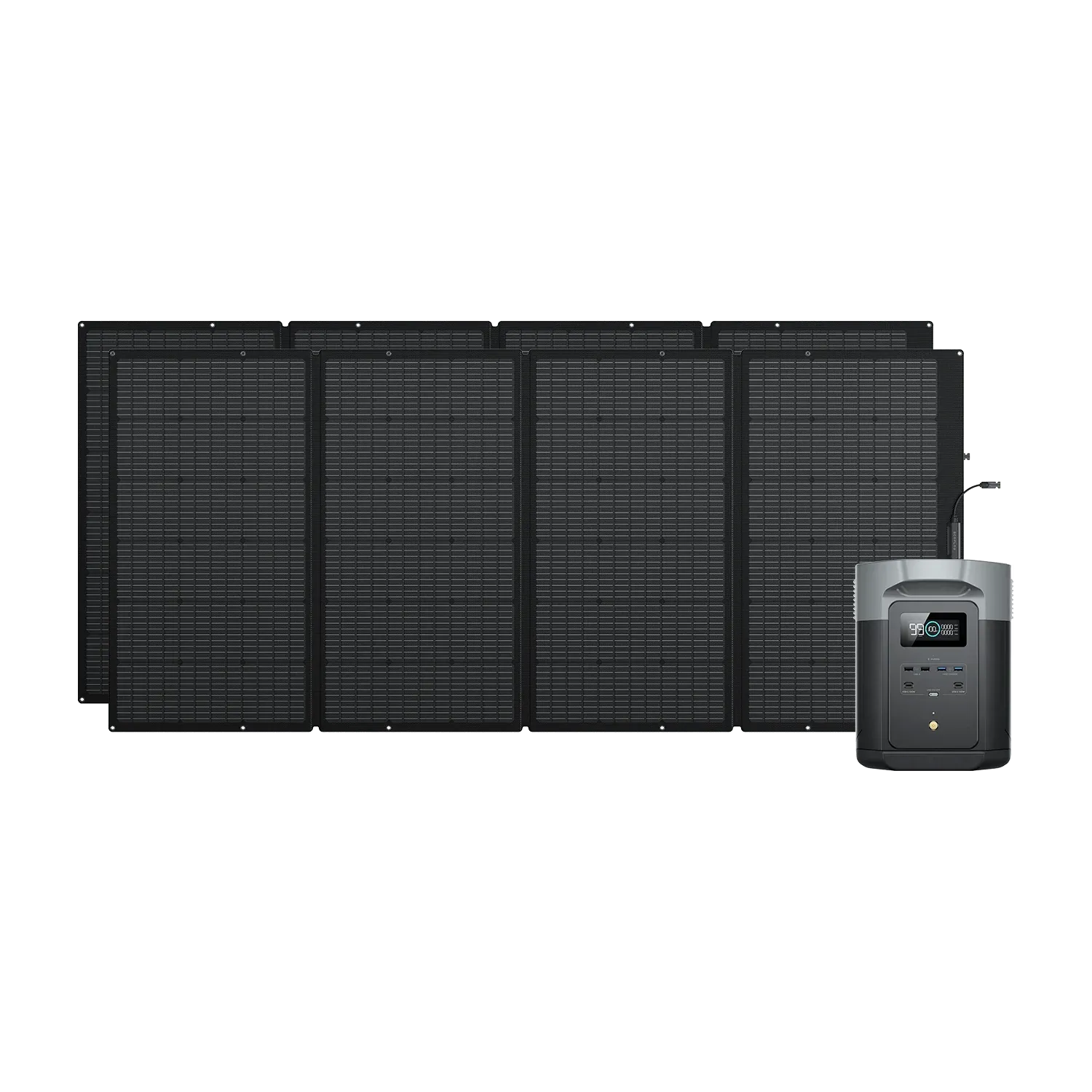 EcoFlow DELTA 2 Max Solar Generator   Solar Panel Bundle (PV400W)
