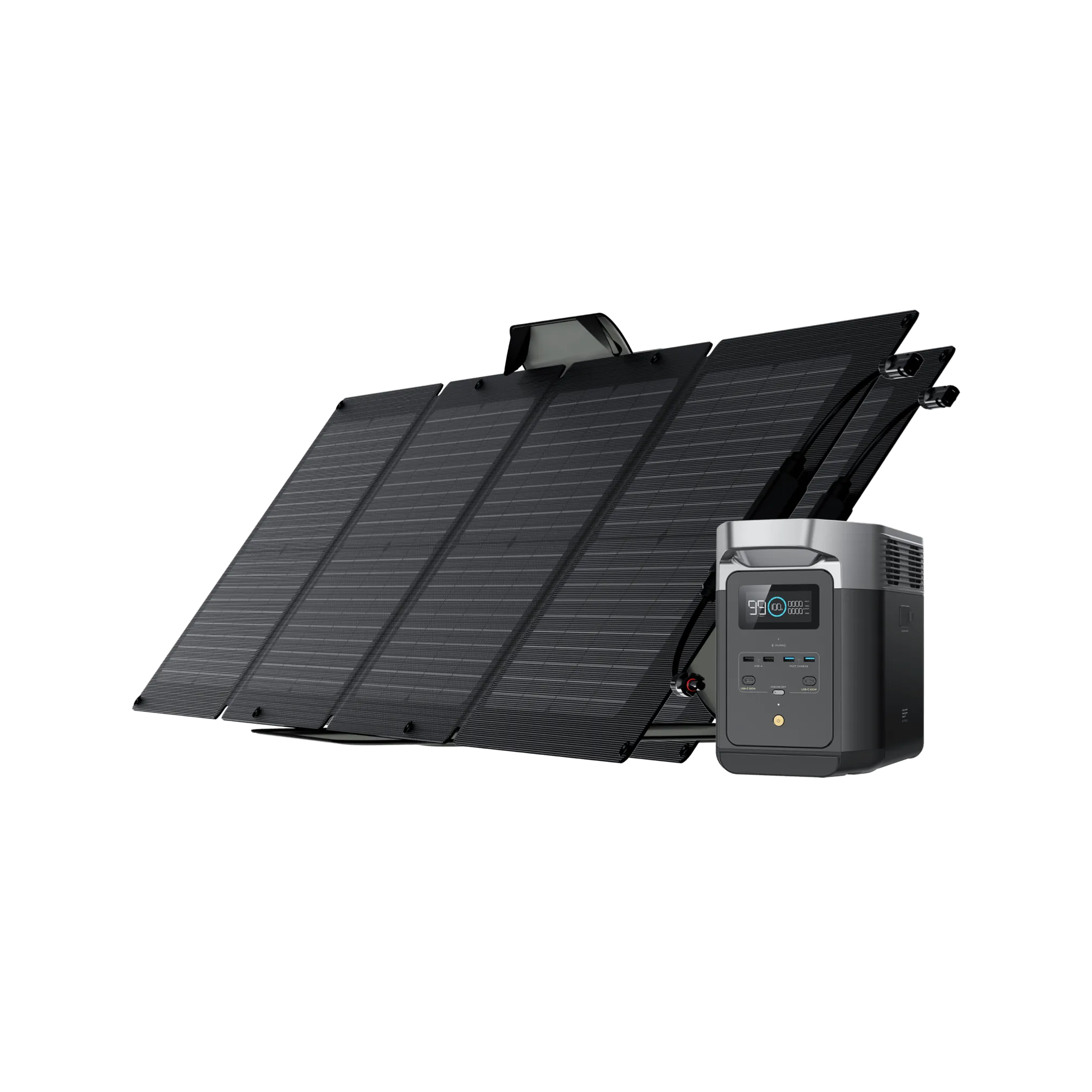 EcoFlow DELTA 2 Solar Generator   Solar Panel (PV110W) Bundle